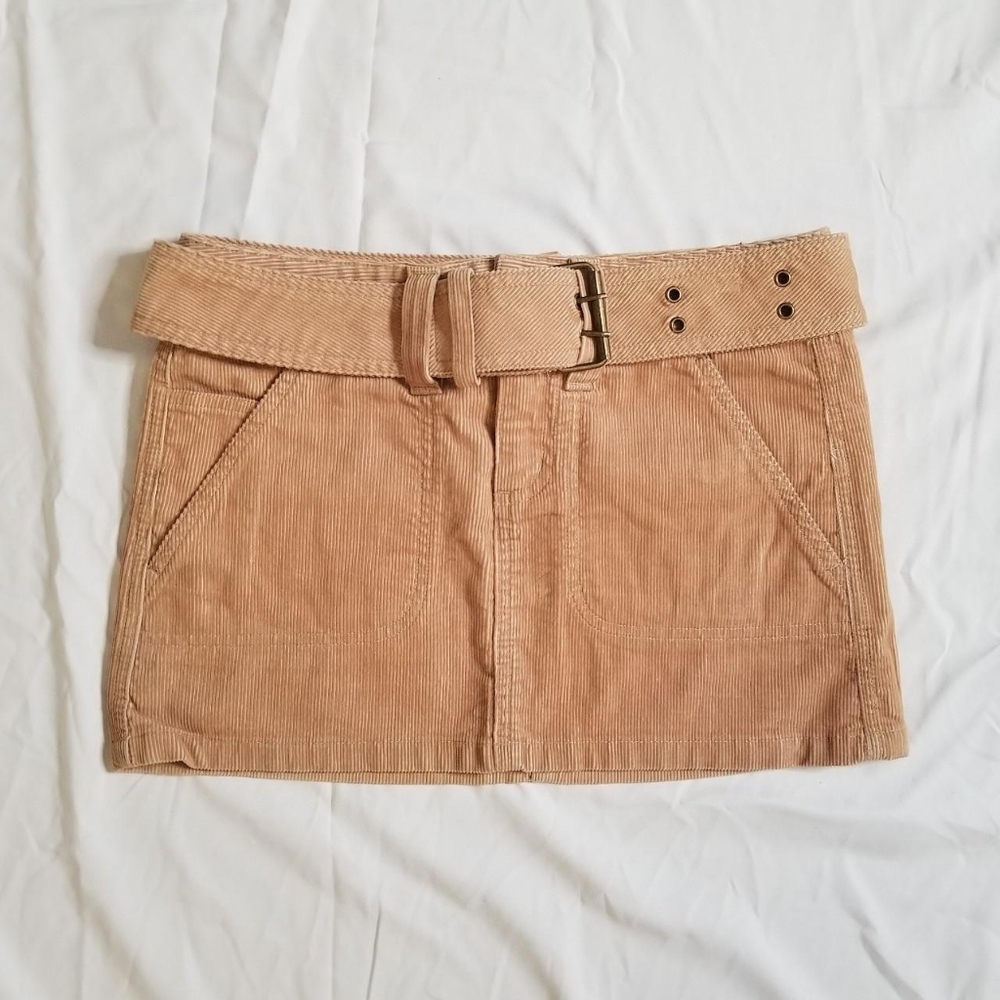 Vintage Aeropostale Mini Corduroy Tan Skirt